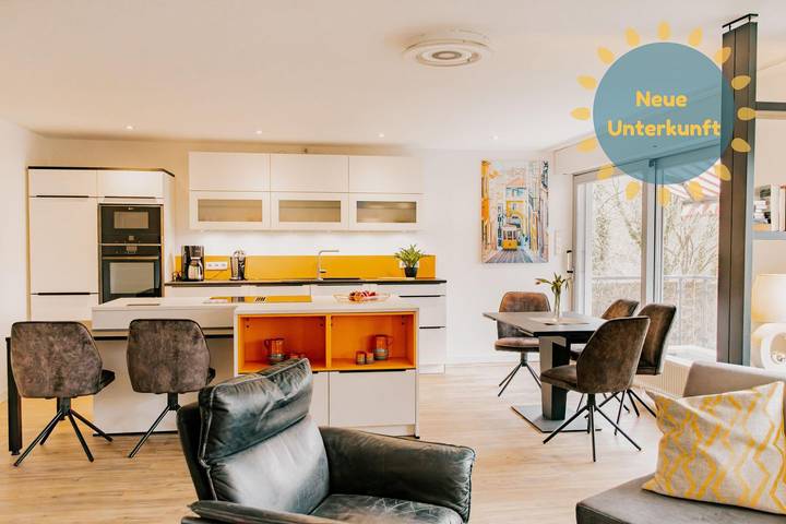 Ferienwohnung für 6 Personen, mit Sauna und Seeblick sowie Ausblick und Garten am Edersee