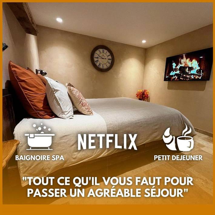Chambre d’hôte pour 3 personnes, avec jardin ainsi que piscine et jacuzzi
