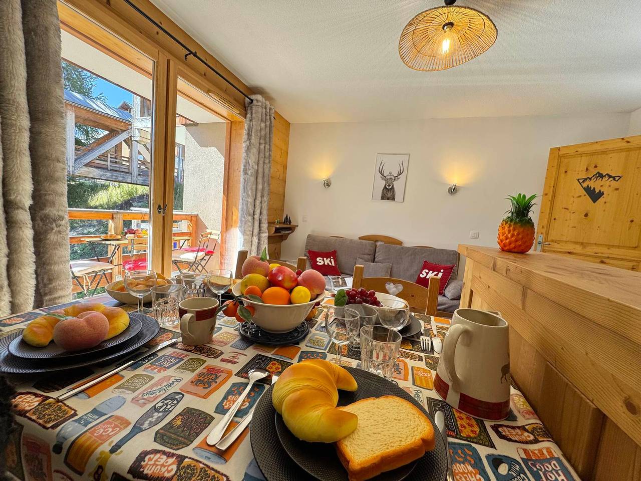 Geheel appartement, Apartment in Vars Les Claux with balcony, comfort for 4 people in Vars, Briançon en omgeving