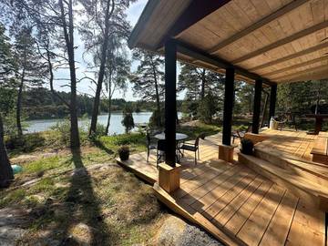 Ferienhaus für 4 Personen, mit Seeblick und Sauna sowie Terrasse und Ausblick in Uppsala