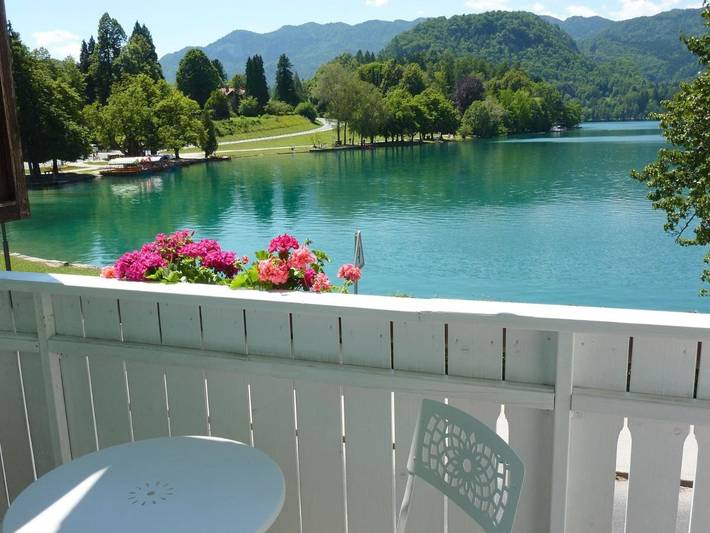 Bed & breakfast dla 2 osób, z Balkon i Widok na jezioro oraz Widok w Jezioro Bled