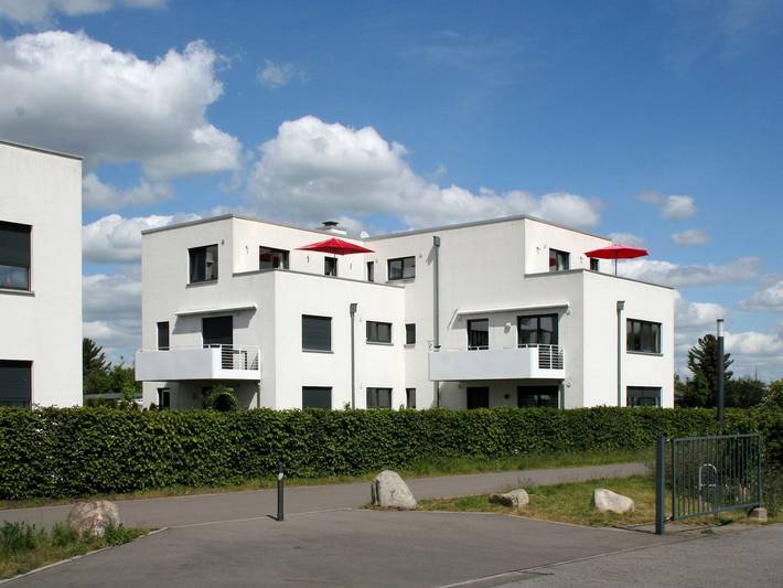 Ferienwohnung für 9 Personen, mit Balkon und Terrasse sowie Seeblick und Ausblick in Großräschen