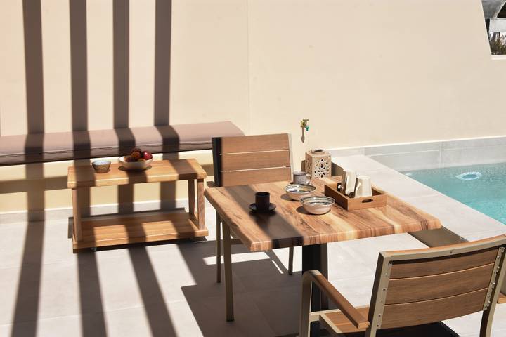 Chalet para 2 personas con terraza in Vothonas, Santorini