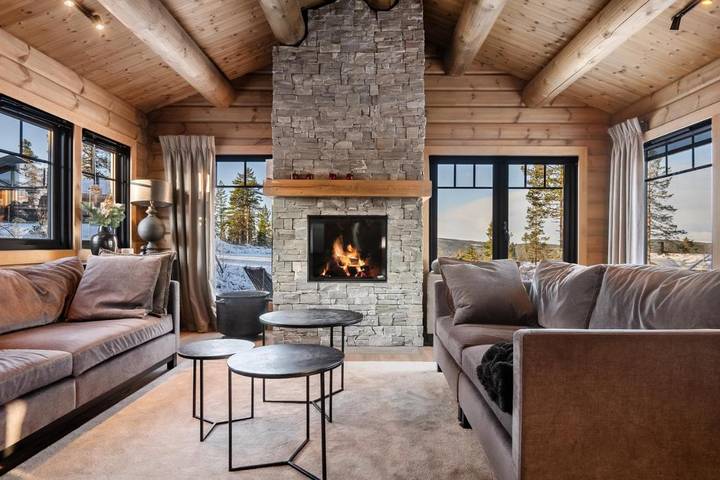 Ferienhaus für 13 Personen, mit Sauna und Garten sowie Ausblick