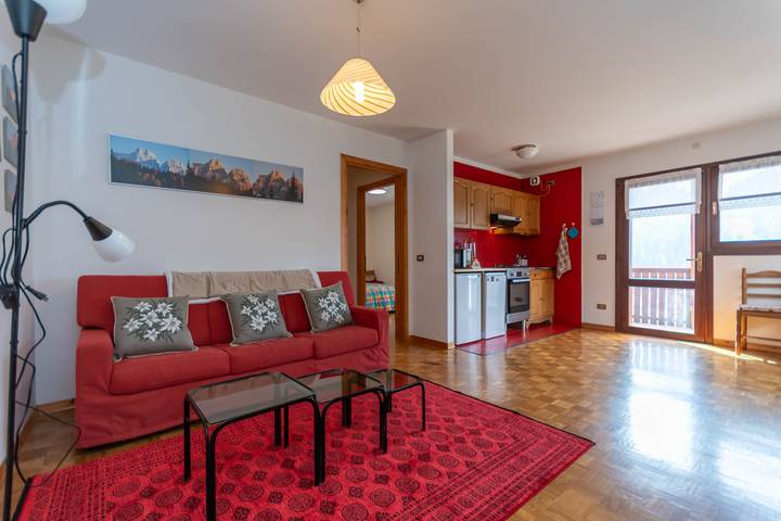 Gîte pour 5 personnes, avec balcon à Selva di Cadore