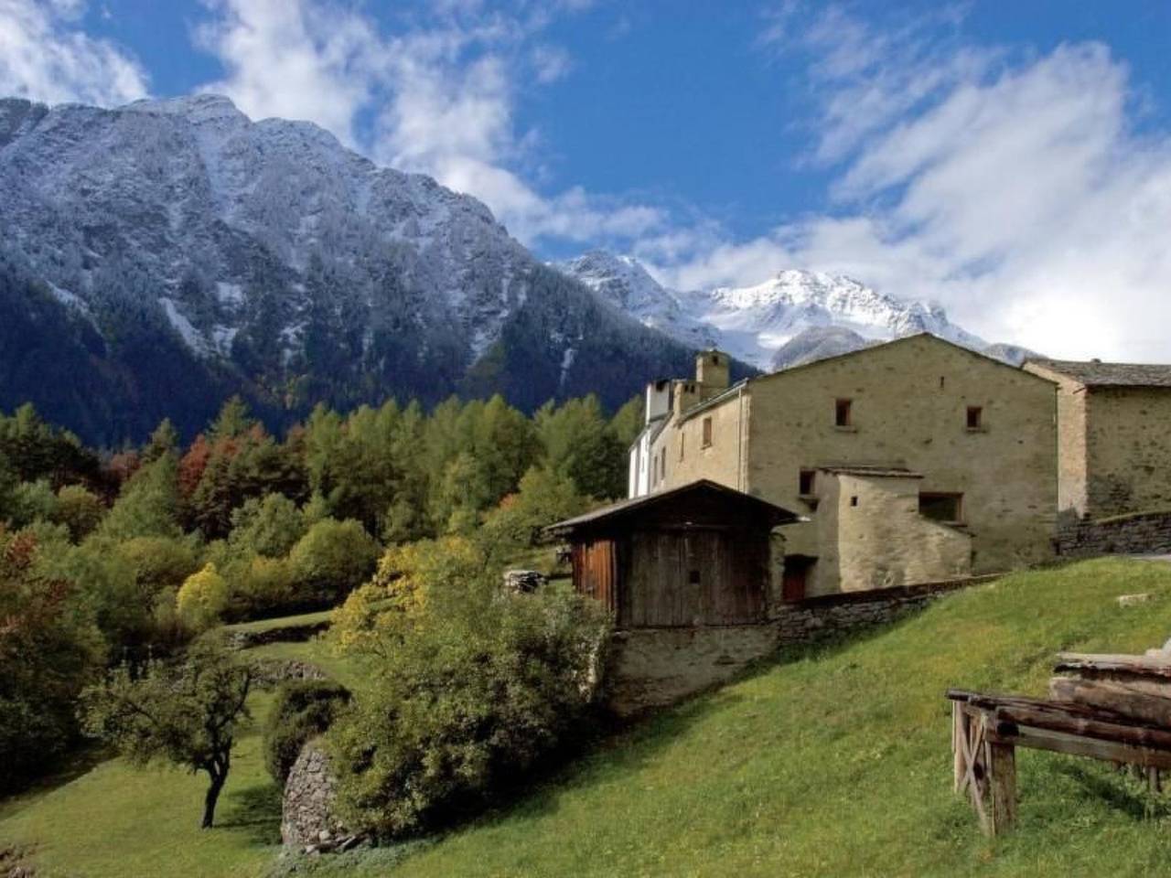 Steinhaus in Brusio, Livigno Alpen