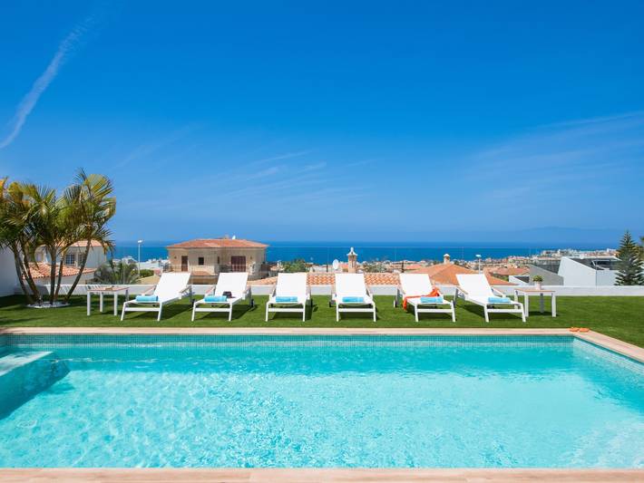 Ferienhaus für 12 Personen, mit Garten und Meerblick sowie Pool in Teneriffa Süd