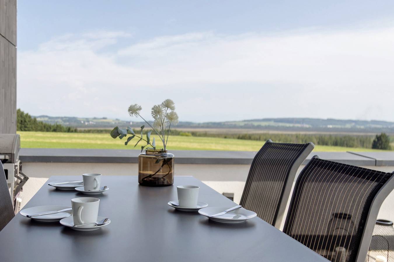 Ganze Wohnung, Ferienwohnung 'Panorama' mit Privatterrasse, Balkon und Wi-Fi in Unterschwarzach, Bad Wurzach