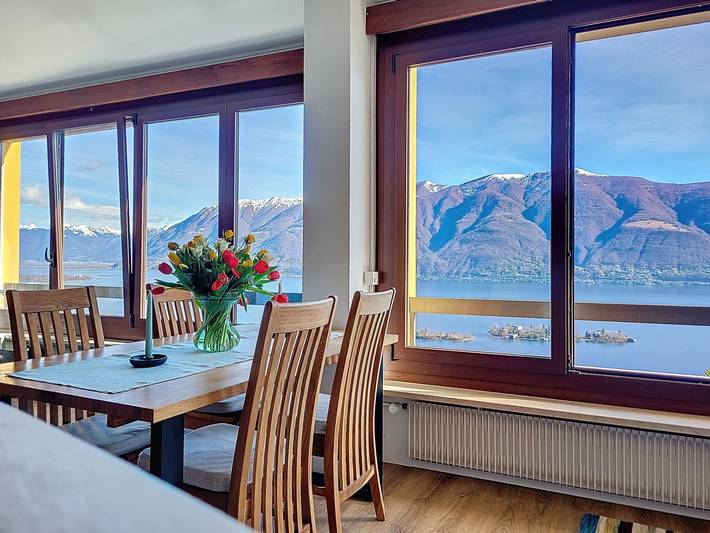 Ferienwohnung für 4 Personen, mit Balkon und Ausblick sowie Seeblick am Lago Maggiore (Schweiz) - 4
