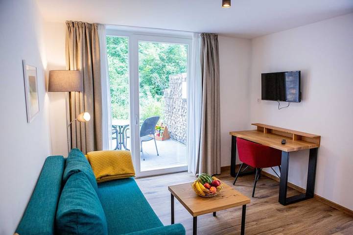 Ferienwohnung für 4 Personen, mit Terrasse und Garten