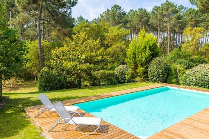 Parc de vacances pour 10 personnes, avec terrasse ainsi que jardin et piscine, animaux acceptés dans les Landes - 3