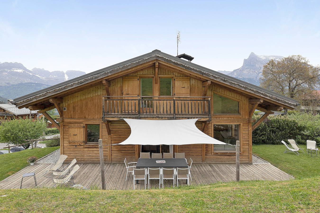Chalet 'La Transhumance' mit Bergblick, Balkon und Wlan in Combloux, Pays du Mont-Blanc