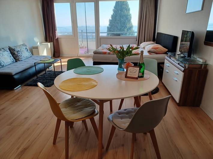 Ferienwohnung für 4 Personen, mit Balkon und Garten sowie Seeblick am Bodensee - 3