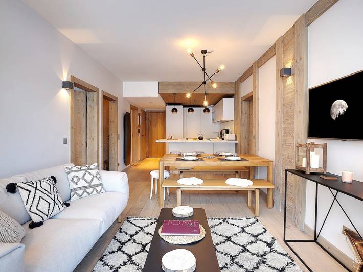 Ganze Wohnung, Luxuriöses neues Ski-in/Ski-out-Apartment in Courchevel mit Parkplatz in Saint-Bon-Tarentaise, Vanoise-Massiv