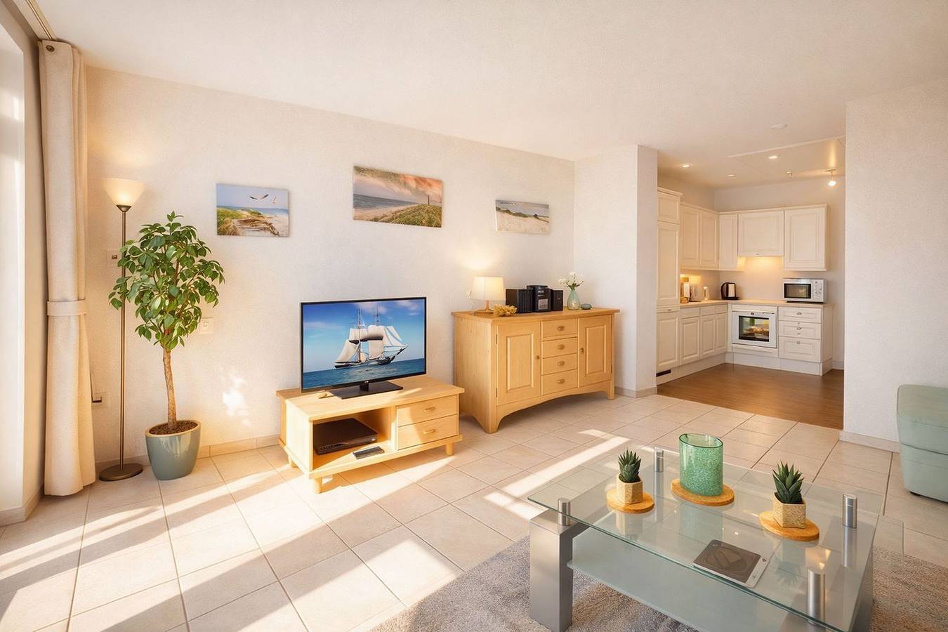 Ganze Wohnung, Ferienwohnung Mellum in Schillig – strandnah mit Balkon und Wlan in Schillig Strand, Wangerland