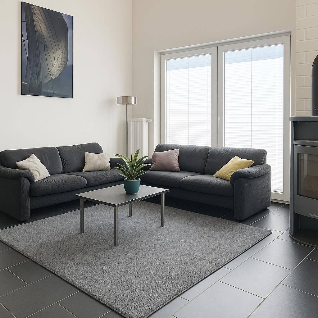 Dock 61 - tolles Ferienhaus für bis zu 4 Personen mit Kaminofen und Sauna - Haustiere herzlich willkommen, direkt am Wasser gelegen in Nordhorn, Landkreis Grafschaft Bentheim