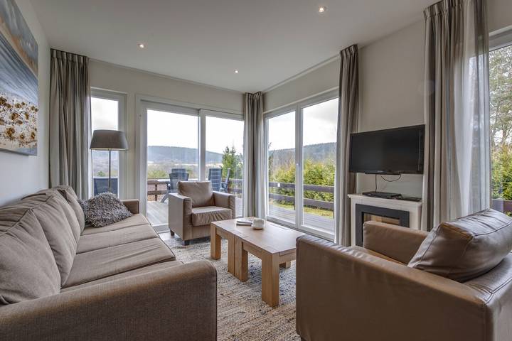 Bungalow für 6 Personen, mit Balkon/Terrasse und Terrasse sowie Garten und Sauna
