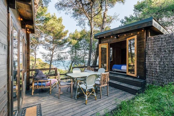 Camping pour 2 personnes, avec jardin et vue, animaux acceptés