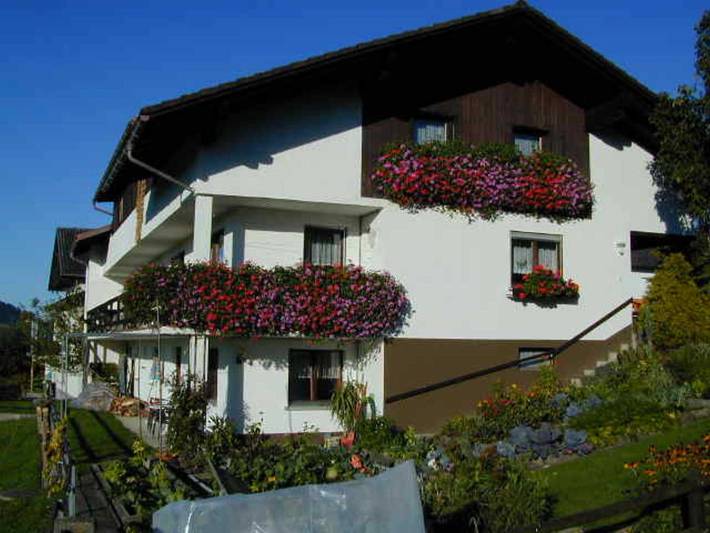 Ferienwohnung für 3 Personen, mit Ausblick und Terrasse sowie Garten, kinderfreundlich im Bregenzerwald