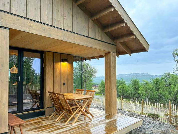 Moderne Hütte an der Skipiste von Fagerhøy in Sør-Fron