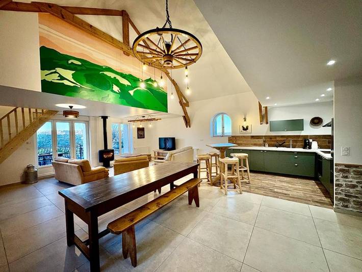 Maison de vacances pour 10 personnes, avec terrasse et vue, animaux acceptés