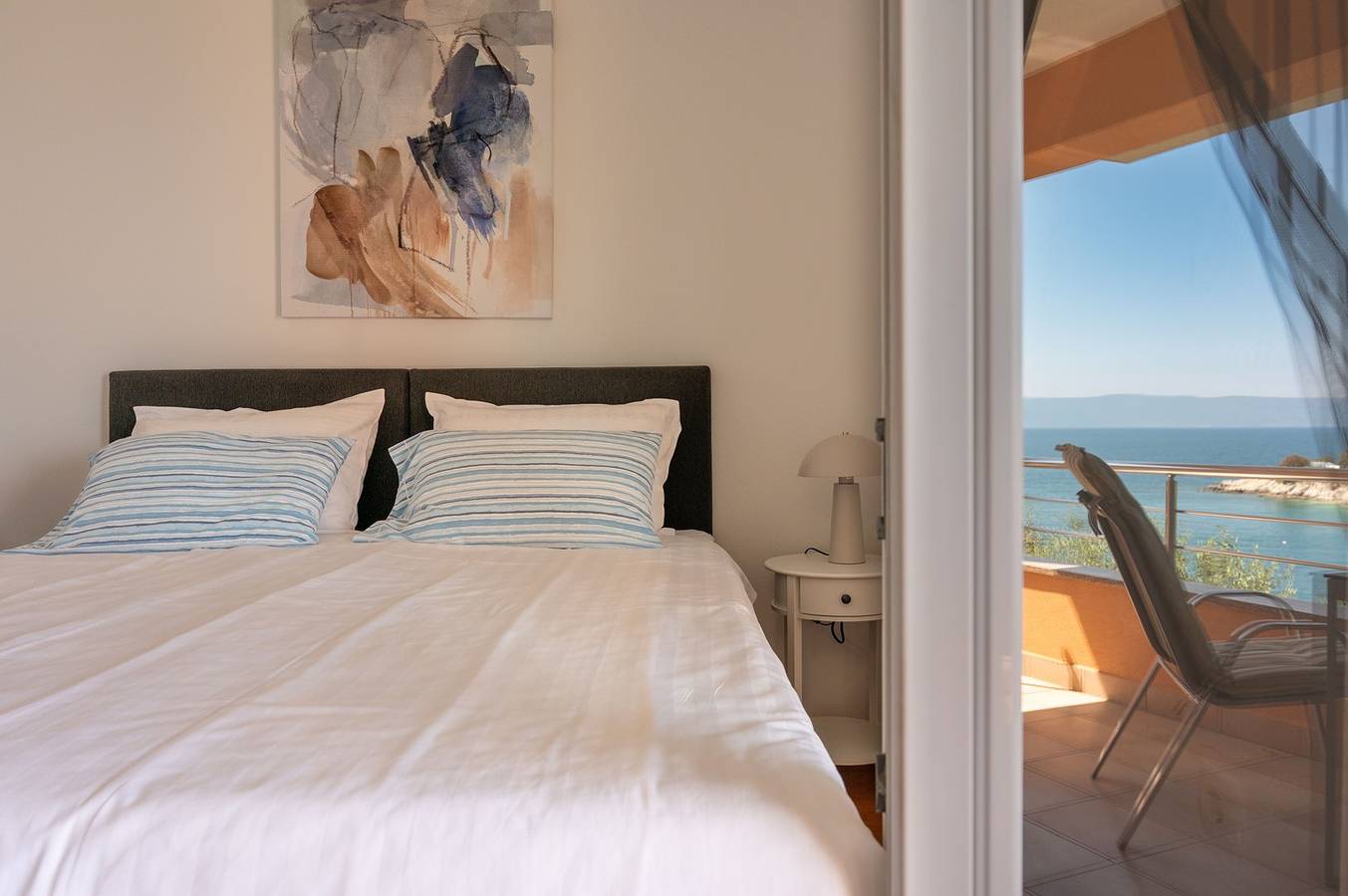 Ganze Wohnung, Apartment for 2 guests with ocean view in Sveta Marina, Ostküste Istrien