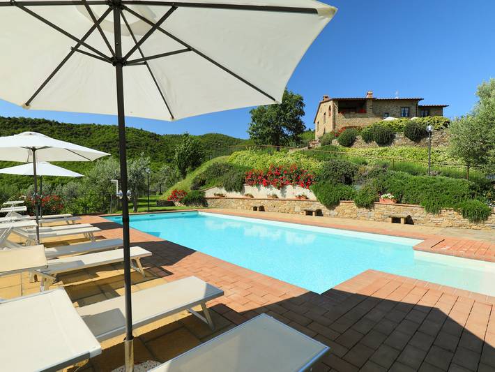 Bauernhof für 15 Personen, mit Garten und Balkon sowie Ausblick in der Toskana - 4