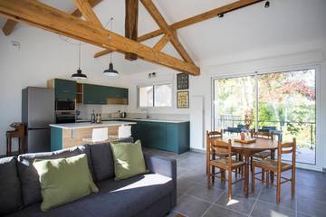 Gîte pour 6 personnes, avec terrasse et vue dans Neuvy (Marne)