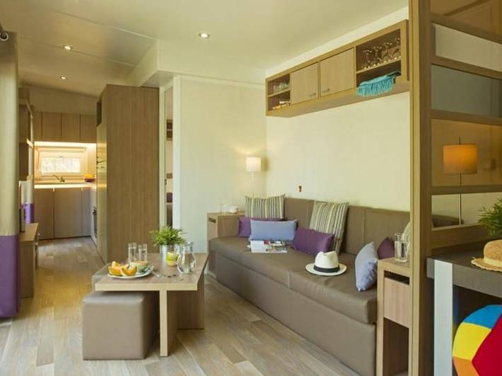 Camping le Rouge Gorge 10' Puy du Fou - Mobilheim 8 personen - Mobilheim 40M² (3 Schlafzimmer - 2 Bäder) Premium Tv Klimaanlage Waschmaschine 6/8 Pers. in Saint-Laurent-sur-Sèvre, Loire-Tal