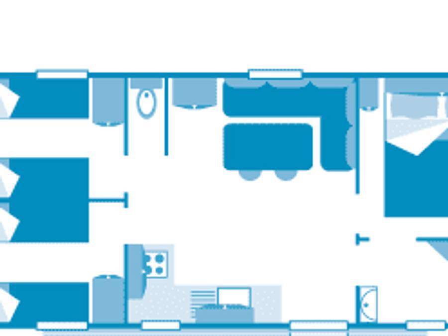 Camping Sandaya Paris Maisons-Laffitte - Mobilhome 7 personas - Cottage 6/7p 3ch ** (en francés) in Montesson, Yvelines