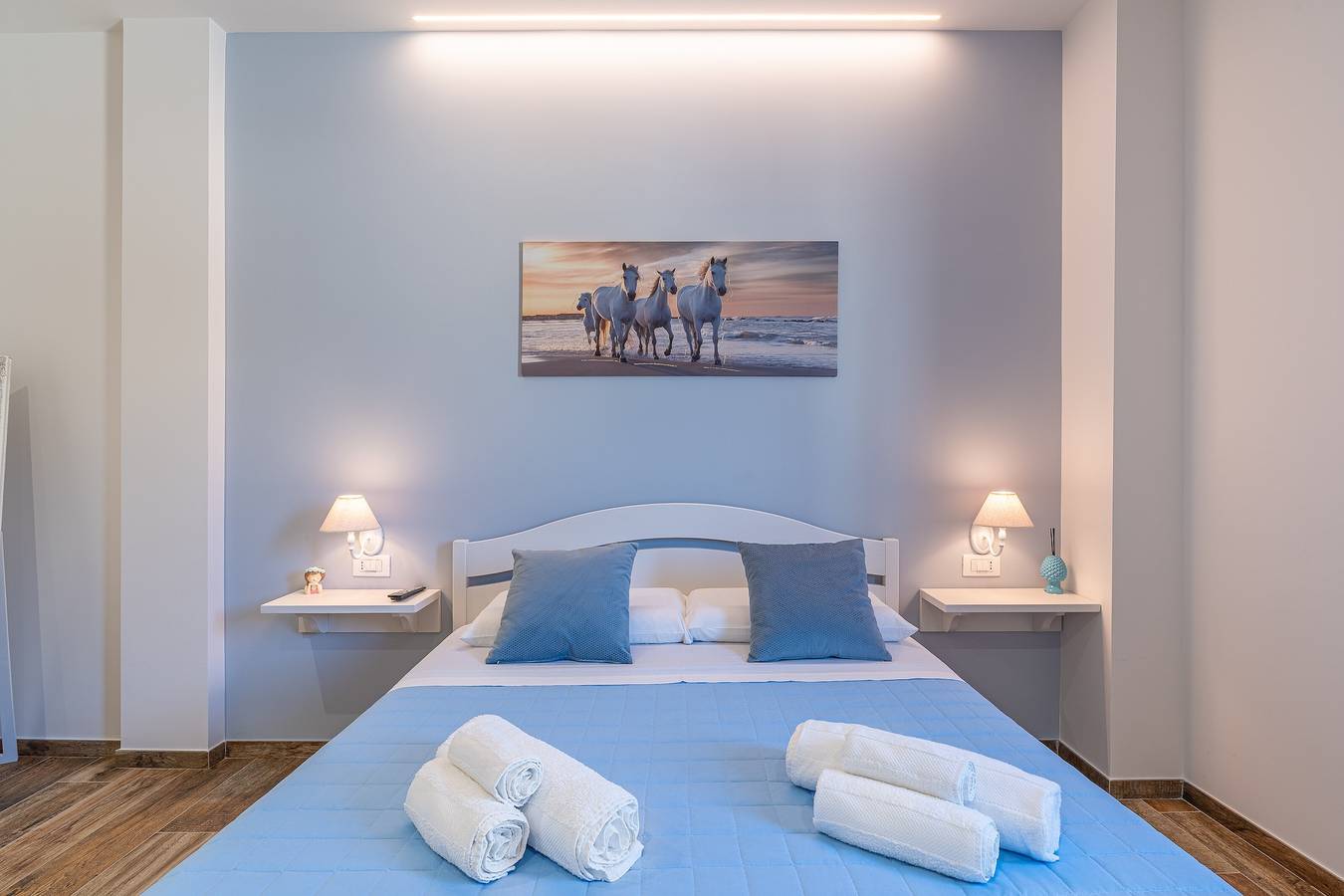 Habitación 'Beb Della Stazione - Azul' con terraza compartida, Wi-Fi y aire acondicionado in Pachino, Provincia de Siracusa