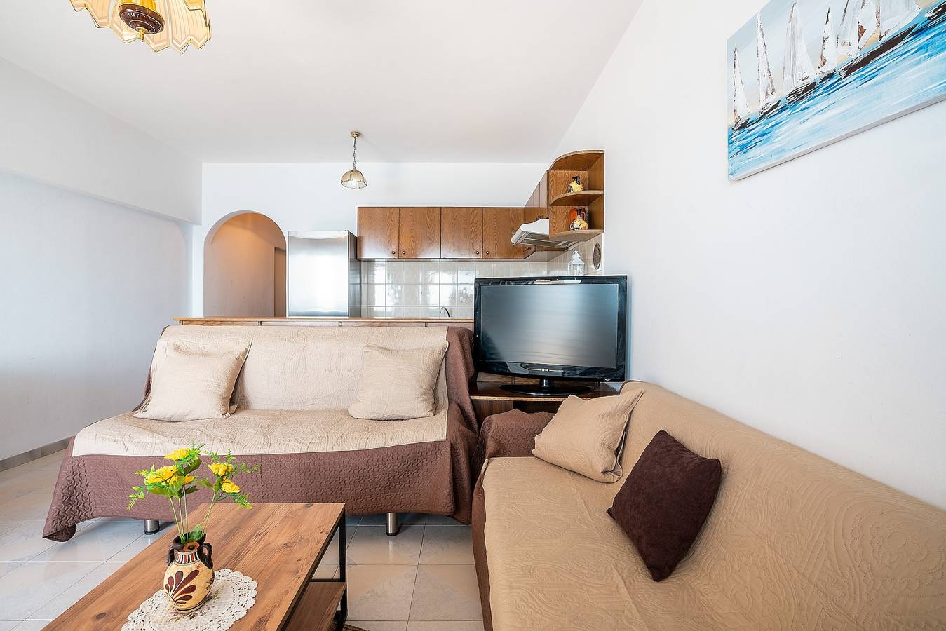 Hel leilighet, Dorothy's Seaview Apartment with Sea View and Wi-Fi in Charaki, Rhodos