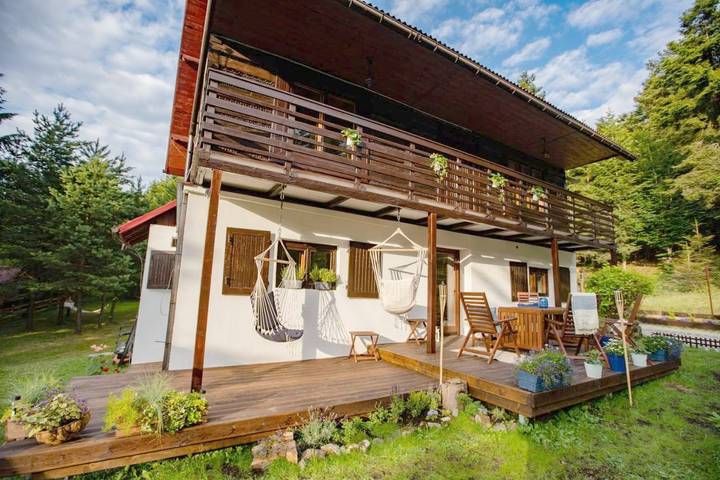 Domek letniskowy dla 4 osób, z ogród i widok oraz sauna, zwierzęta dozwolone na Małopolska