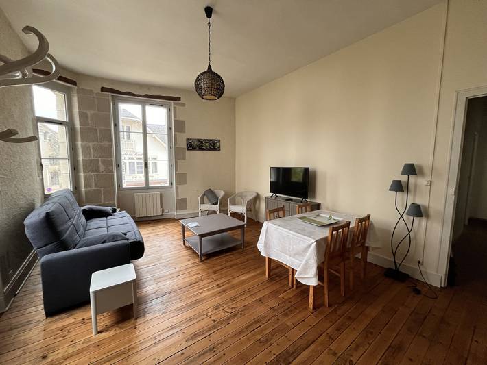 Ganze Wohnung, Gemütliche 2-Zimmer-Wohnung im Stadtzentrum für 4 Personen, Haustiere erlaubt in La Roche-Posay, Vienne
