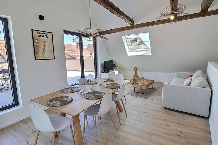 Location de vacances pour 6 personnes, avec terrasse à Vœgtlinshoffen