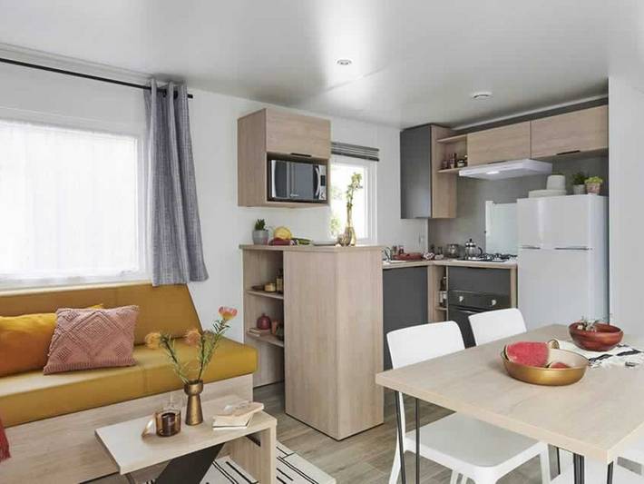 Mobil home pour 6 personnes, avec terrasse et piscine, animaux acceptés à Grayan-et-l'Hôpital