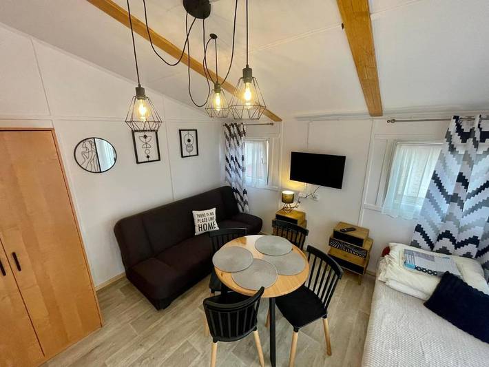 Ferienhaus für 3 Personen, mit Sauna und Garten sowie Ausblick, mit Haustier