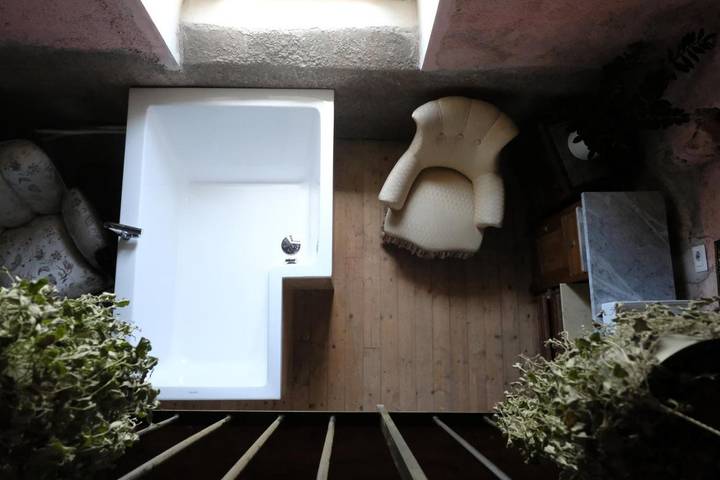 Wiejski domek dla 4 osób, z Balkon i Taras oraz Ogród i Widok w Milo