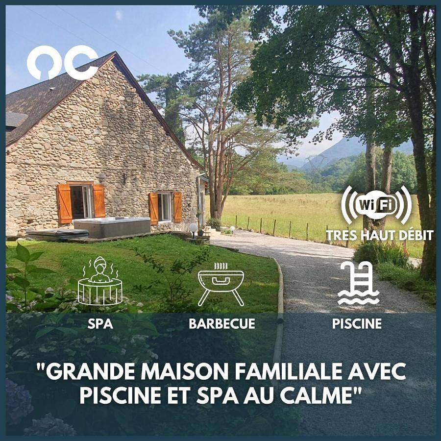 Appartement entier, Maison familiale Baylère - Piscine et spa - 8 pers in Buzy, Béarn