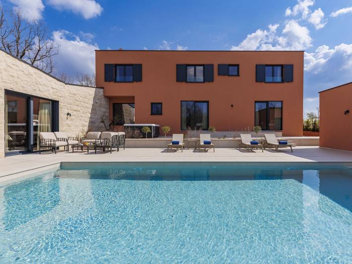 Ferienhaus für 10 Personen, mit Terrasse und Garten sowie Ausblick und Sauna