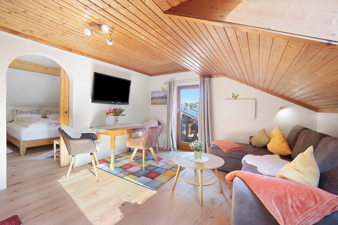 Ganze Wohnung, Apartment 'Haus Bergliebe – Zugspitzblick' mit Bergblick, Balkon und Wlan in Pfronten, Bayerisch Schwaben