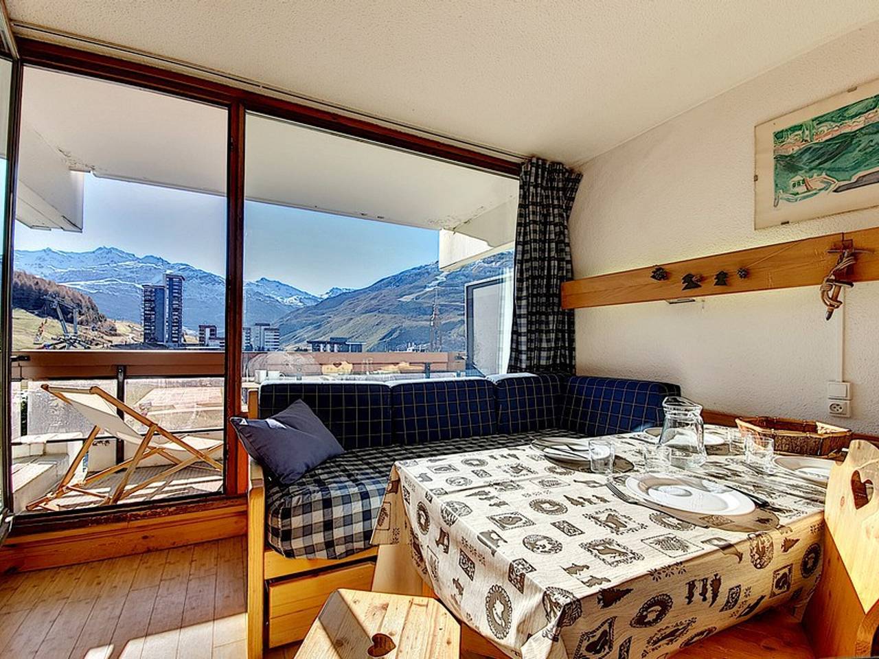 Ganzes Studio, Helles Studio mit Balkon direkt an den Pisten in Les Menuires, Saint-Martin-de-Belleville