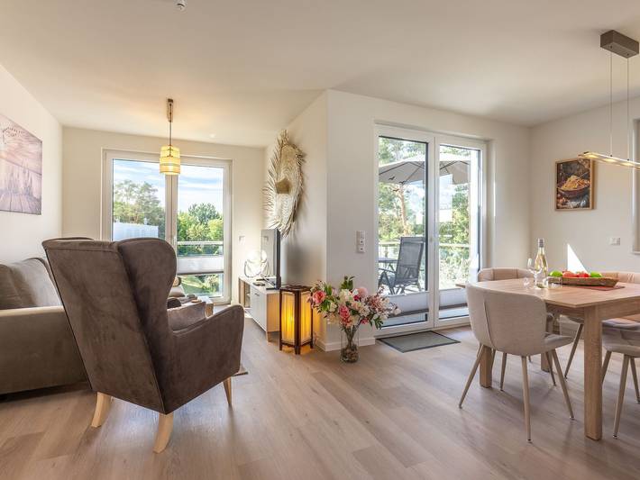Ferienwohnung für 4 Personen, mit Balkon und Terrasse sowie Sauna und Seeblick in Garz - 3