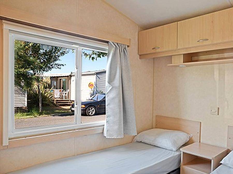 Camping Le Ried   - Casa mobile 6 persone - Casa mobile | Comfort | 3 camere da letto | 6 persone | Terrazza rialzata | Tv in Boofzheim, Regione di Sélestat-Erstein
