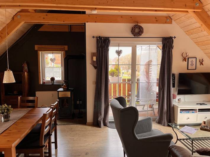 Ferienwohnung für 4 Personen, mit Balkon und Sauna