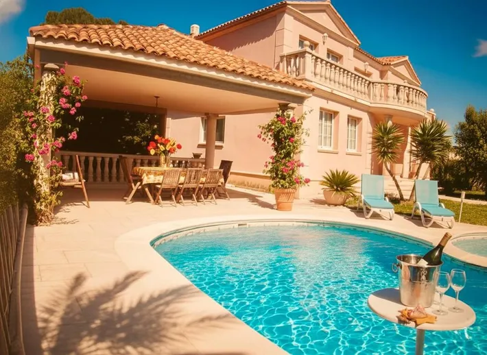 Villa pour 14 personnes, avec vue ainsi que piscine et jardin, animaux acceptés - 1
