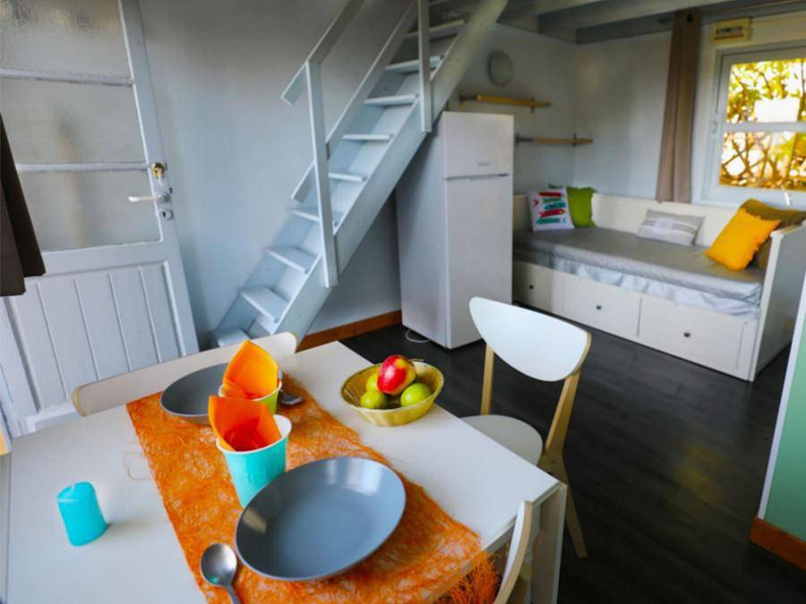 Camping Clair de Lune - Piso 4 personas - Duplex Jasmin Sérénité 30 m² - 3 Habitaciones - 1 Habitación - Aire acondicionado in La Madrague, Hyeres
