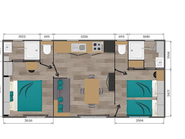 Mobil home pour 5 personnes à Cucq - 4