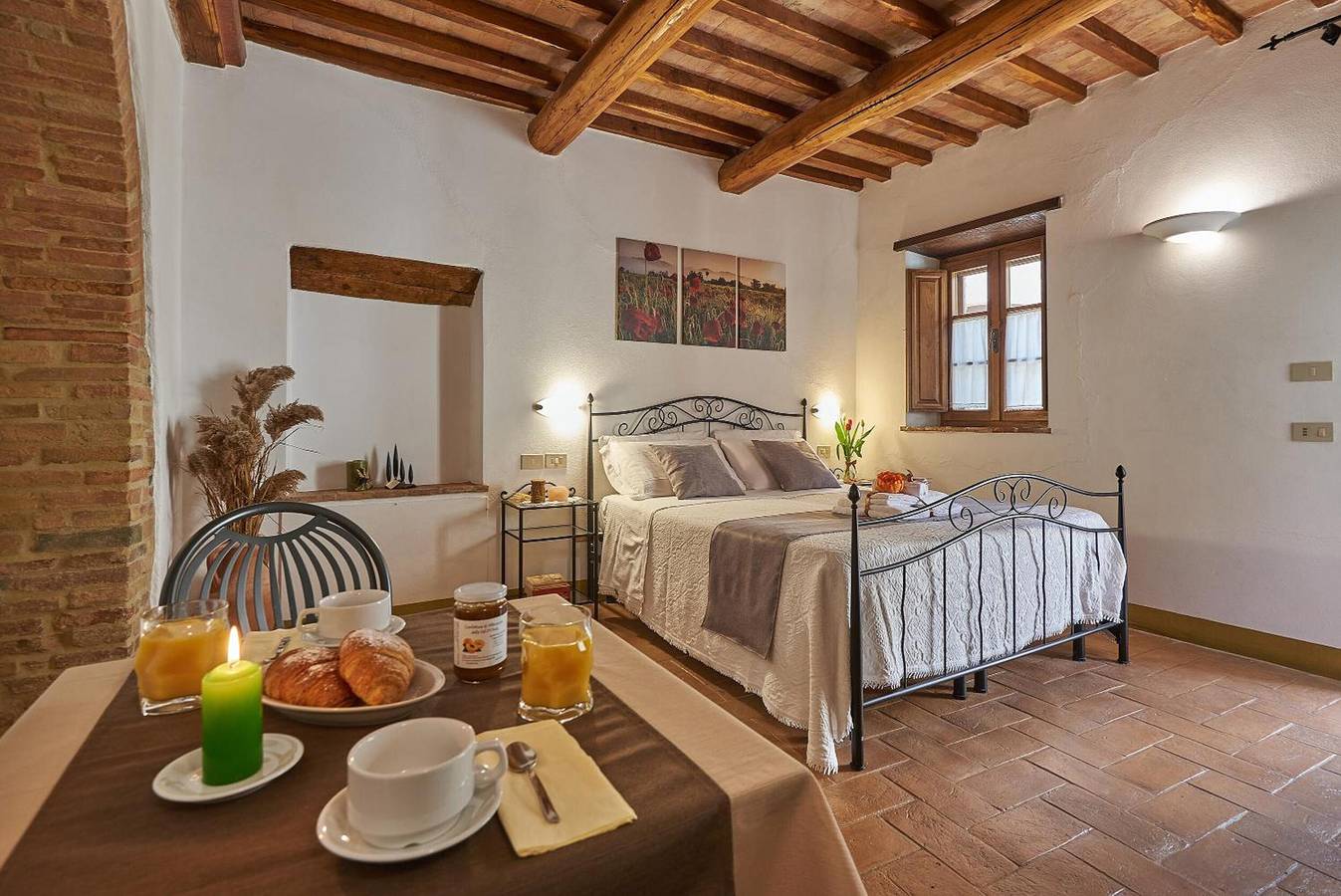 Zimmer 'Agriturismo Bonello Standard' mit Pool, Gemeinschaftsgarten und Wlan in Pienza, Orciatal