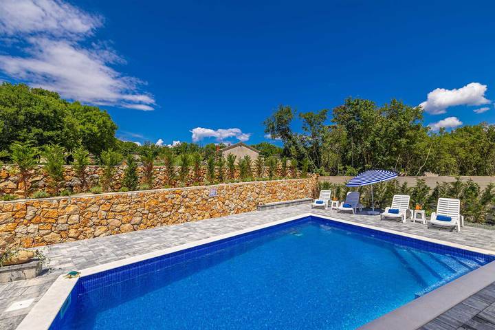 Villa Katharina with private pool in Linardici, Krk